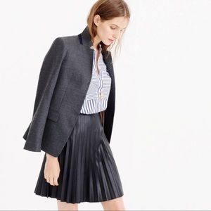 J. Crew Faux Leather Pleated Mini Skirt sz 8